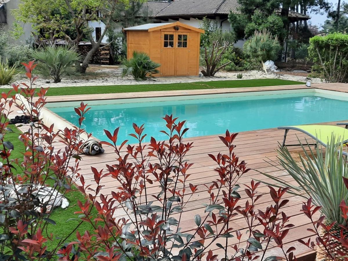 Grande Maison Landaise Avec Piscine Privee, Proche Plage, Pour 8 Personnes A Biscarrosse - Fr-1-319-398 Exteriör bild