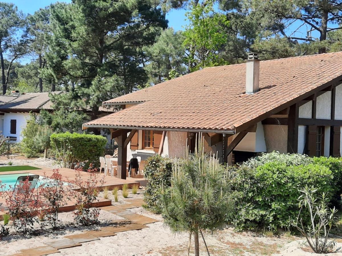 Grande Maison Landaise Avec Piscine Privee, Proche Plage, Pour 8 Personnes A Biscarrosse - Fr-1-319-398 Exteriör bild
